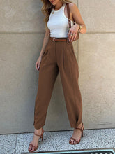 Load image into Gallery viewer, Stylish Loose High Waisted Drawstring Suit Pants