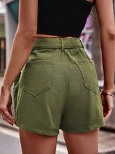 Load image into Gallery viewer, Elastic Waist Denim Cargo Skirt-Pants