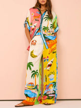 Laden Sie das Bild in den Galerie-Viewer, Sunny Beach Summer Style Printed Two Piece Set - Pants