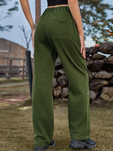 Load image into Gallery viewer, Elastic Waist Relaxed Fit Denim Cargo Pants