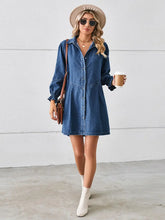 Load image into Gallery viewer, Loose Washed Patchwork Denim Dress