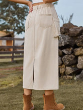 Indlæs billede til gallerivisning Casual Tie-Waist Denim Skirt