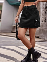 Indlæs billede til gallerivisning Elastic Waist Denim Skirt