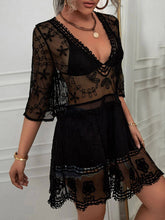 Görseli Galeri görüntüleyiciye yükleyin, Lace Loose Beach Vacation Bikini Cover-Up Dress