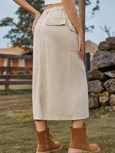 Indlæs billede til gallerivisning Tie-Waist Split Denim Skirt