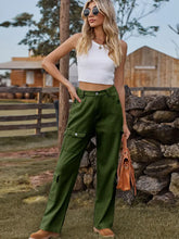 Load image into Gallery viewer, Washed Semi-Elastic Design Denim Cargo Pants