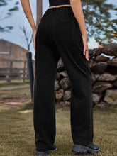 Load image into Gallery viewer, Elastic Waist Relaxed Fit Denim Cargo Pants