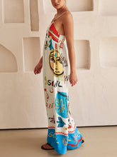 Laden Sie das Bild in den Galerie-Viewer, Refined Sensation Satin Unique Print Maxi Dress