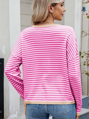 Women¡¯s Color Block Striped Sweater