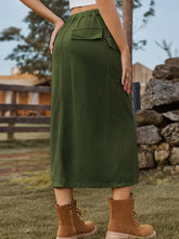 Indlæs billede til gallerivisning Tie-Waist Split Denim Skirt