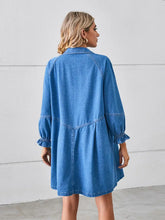 Load image into Gallery viewer, Loose Washed Patchwork Denim Dress