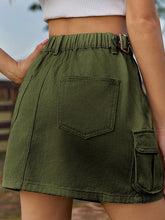 Load image into Gallery viewer, Elastic Waist Utility Skirt