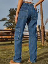 Load image into Gallery viewer, Retro Utility Denim Cargo Pants
