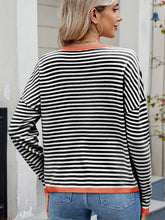Indlæs billede til gallerivisning Women¡¯s Color Block Striped Sweater