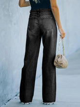 Load image into Gallery viewer, Distressed Washed Wide-Leg Street Denim Pants