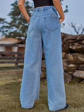 Load image into Gallery viewer, Vintage Heavy-Duty Tie-Design Denim Cargo Pants