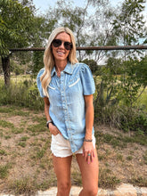 Load image into Gallery viewer, The Booker Western Button Down (Blue)
