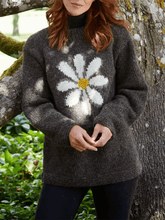 Load image into Gallery viewer, Vintage Daisy Pattern Sweater Bark