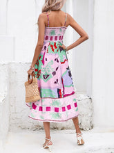 Load image into Gallery viewer, Patchwork Slip Maxi Dress: Abstract Colorful Printed