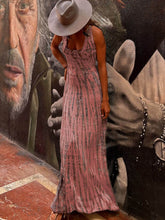 Carica l&#39;immagine nel visualizzatore di Gallery, Tie-dye Print Back Lace-up Stretch Maxi Dress