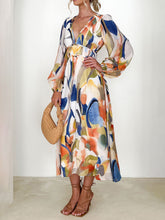 Load image into Gallery viewer, Colorful Geometric Pattern Maxi Dress