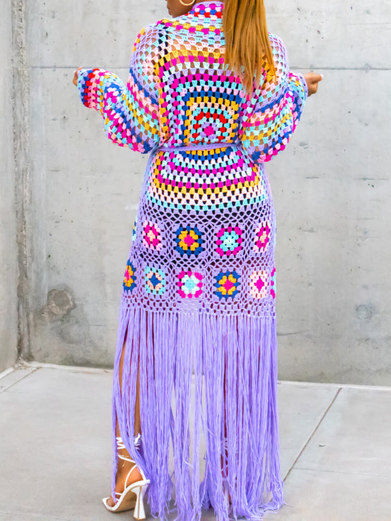 Handmade Full Of Color Crochet Cardigan