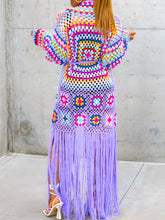 Laden Sie das Bild in den Galerie-Viewer, Handmade Full Of Color Crochet Cardigan