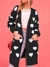 Load image into Gallery viewer, Valentine&#39;s Day Heart Knitted Cardigan