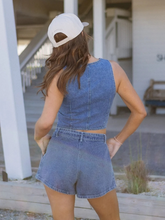 Load image into Gallery viewer, V-Neck Vest Shorts Set