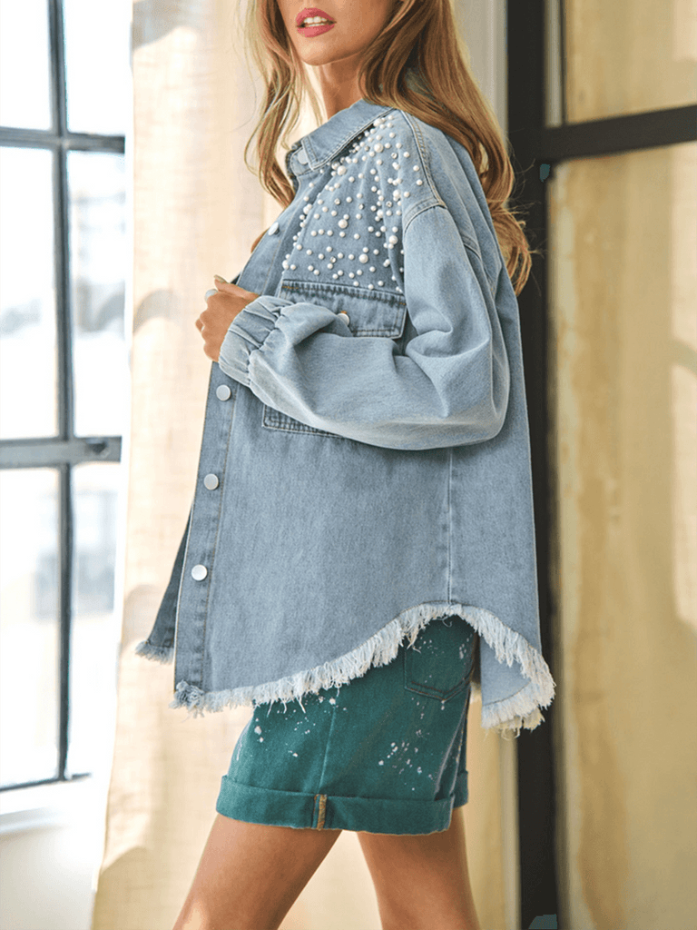 Veste en jean oversize Super Pearl Girl