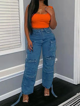 Load image into Gallery viewer, Trendy Multi-Pocket Denim