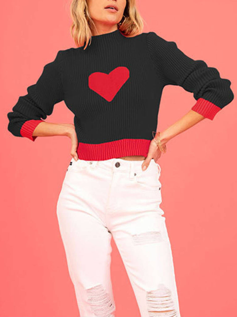 Pull col roulé Love Valentine