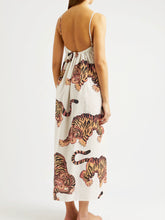 Load image into Gallery viewer, Shoulder Strap 100%Cotton Dress - Tiger