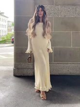 Load image into Gallery viewer, Bell-Sleeve Knit Long Dress