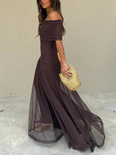 Carica l&#39;immagine nel visualizzatore di Gallery, Toledo One Shoulder Mesh Maxi Dress