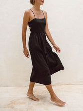 Load image into Gallery viewer, Linen Cotton Camisole Midi Dress