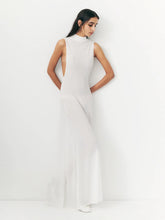 Load image into Gallery viewer, Elegant High Neck Sleeveless Extra Long Flared Dress