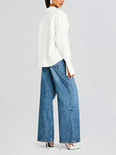 Carregar imagem no visualizador da galeria, Rhia Crepe Draped Button Down Shirt