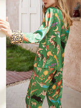 Load image into Gallery viewer, Green Constellation Print Pajama Set