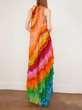 Carica l&#39;immagine nel visualizzatore di Gallery, Iris Ruffle Gown in Multi