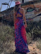 Load image into Gallery viewer, Printed Sleeveless V-Neck Maxi Dress