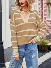 Load image into Gallery viewer, Fashionable Striped Patchwork Sweater