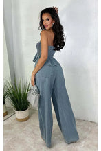 Lataa kuva Galleria-katseluun, Stylish Denim Two-Piece Set