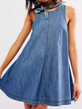 Load image into Gallery viewer, Sunset Stroll Denim Mini Dress