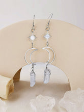 Load image into Gallery viewer, Boho Quartz Moon Earrings