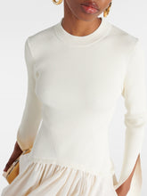 Load image into Gallery viewer, Kenlie Mixed-Media Bubble Skirt Midi-Dress