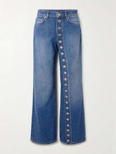 Load image into Gallery viewer, Paul Gaultier Irregular Button Dark Blue Jeans