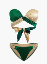 Load image into Gallery viewer, Contrast Knot Bikini Set