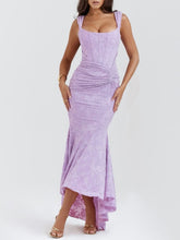Lataa kuva Galleria-katseluun, Purple bell floral maxi dress