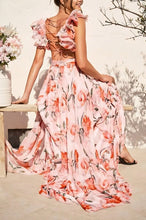 Load image into Gallery viewer, Backless printed maxi dress